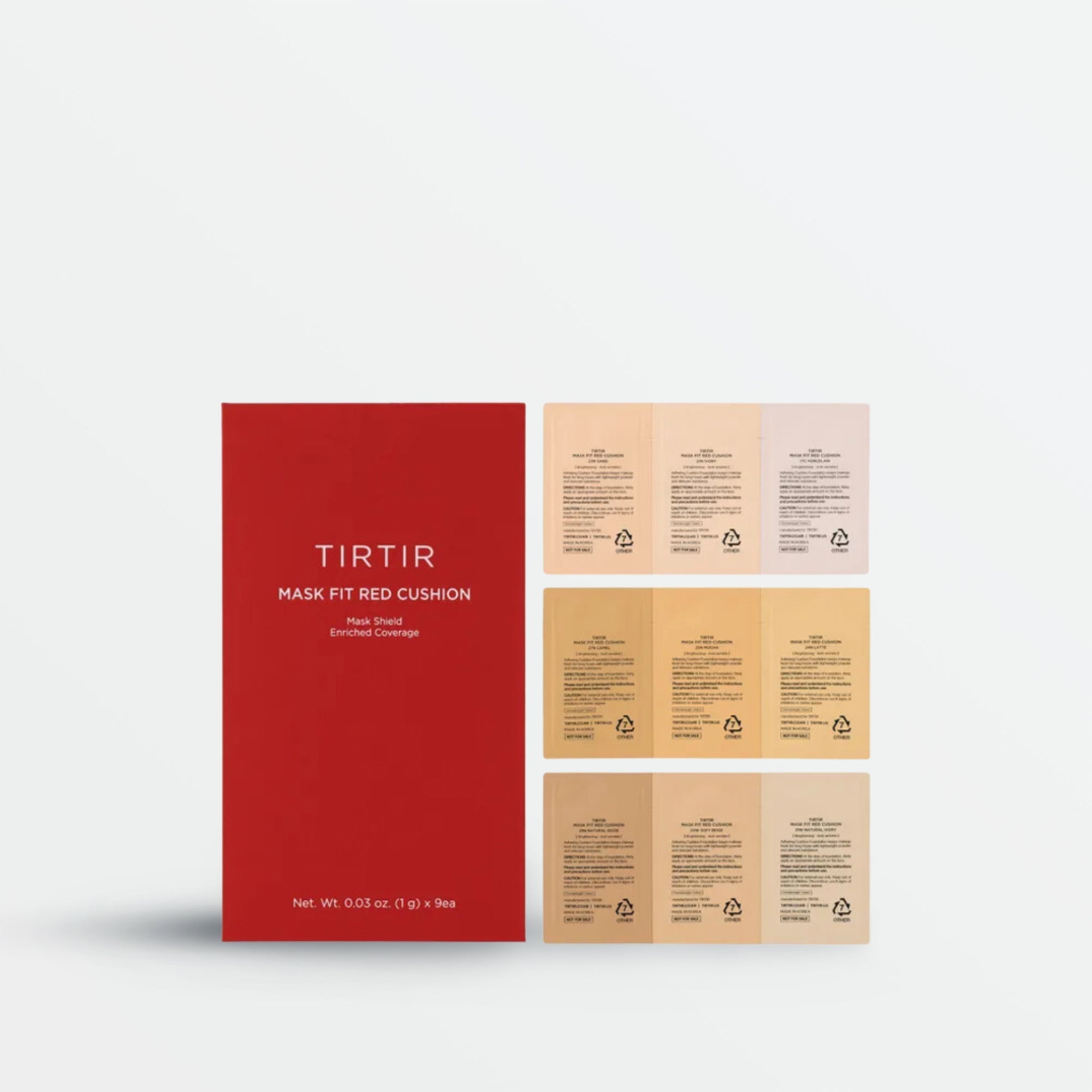 TIRTIR Mask Fit Red Cushion 9 Shade Sample Kit
